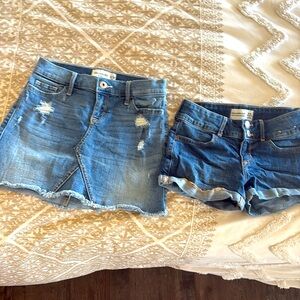 Abercrombie Kids bundle skirt and short. Size 9/10